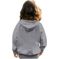 thumbnail image 5 of Toddler Sweatshirt Fall Winter 3-4 Years Sweatshirt Color Solid Zip Jackets Long Hoodie Top Sleeve Up Girls Kids Boys Coat&jacket Girl Cloth ,Grey, 5 of 5