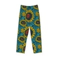 thumbnail image 4 of Goofa Sunflowers Printed Soft Pajama Pants for Men, Wide Leg Comfy Casual Lounge Yoga Pants-Medium, 4 of 9