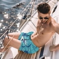 thumbnail image 2 of luoweisi Men's Beach Shorts Quick Dry Swim Trunks with Mesh Lining Shark L, 2 of 5