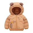 thumbnail image 3 of QTOCIO Veste Décontractée pour Enfants, Veste d'Automne pour Enfants, Veste Matelassée Imprimée d'Hiver pour Garçons et Filles avec Capuche et Fermeture Éclair, 3 of 5