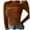 Brown, variant on T Shirts for Women Casual Tops Autumn Chest Cutout Long Sleeved Ribbed Tee Shirt Top