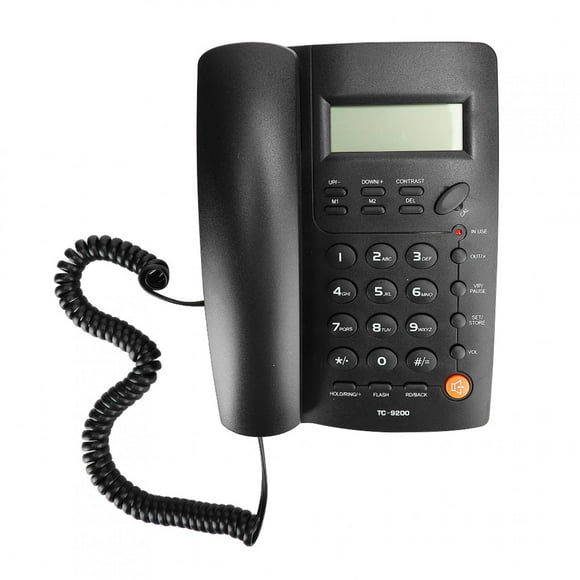 Garosa Téléphone Fixe de Bureau Affichage de l'Identifiant de l'Appelant Téléphone Fixe Prise en Charge des Appels Mains Libres