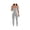 Light Grey, variant on Women's Ribbed Square Neck Jumpsuit, Sleeveless One Piece Yoga Romper for Fitness, Workout and Activewear