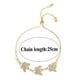 thumbnail image 2 of Chapado en oro de colores pulsera llena de pétalos de diamantes de imitación pulsera de circonio pulseras de ajuste para las mujeres, 2 of 3