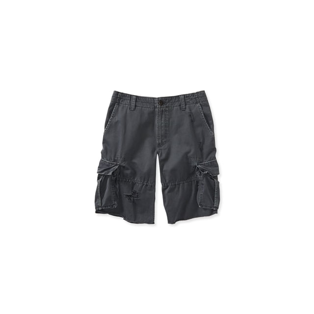 Aeropostale - Pantalones cortos de carga informales de longitud más larga para hombre, gris, 32 Aeropostale Carga