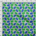 thumbnail image 4 of oneOoneCottonJerseyDarkBlueFabricTropicalLeafWithStripeTextureSewingMaterialPrintFabricByTheYard58InchWide, 4 of 4