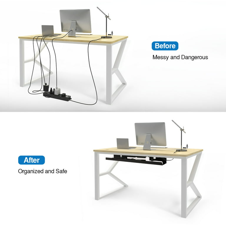 Adjustable Office Table Steel Cable Channel XXL I Cable Organizer