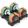 thumbnail image 1 of Mancuernas ajustables Motion Space 22.5 lb par arcoíris, 1 of 6