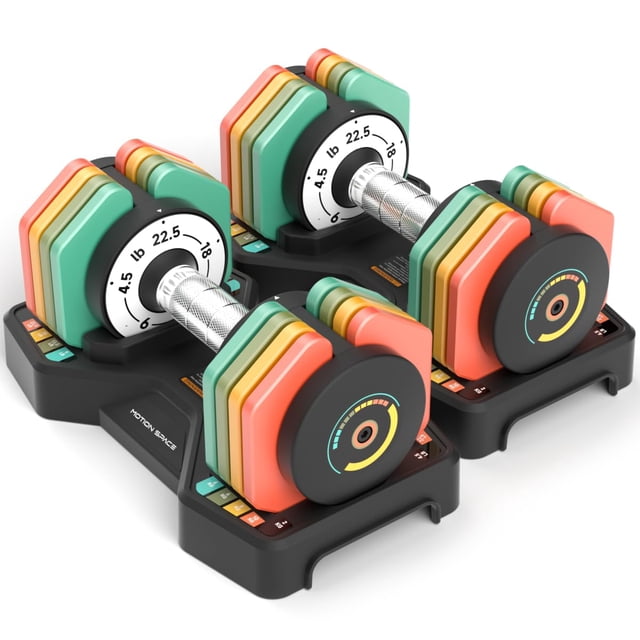 Mancuernas ajustables Motion Space 22.5 lb par arcoíris