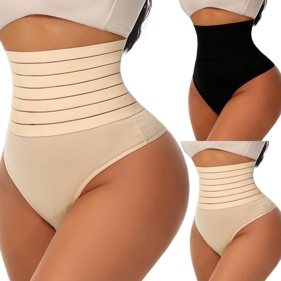 HVOBTTY Women's Seamless High Waist Briefs Solid Color Underwear Soft Stretch Breathable Base Panties