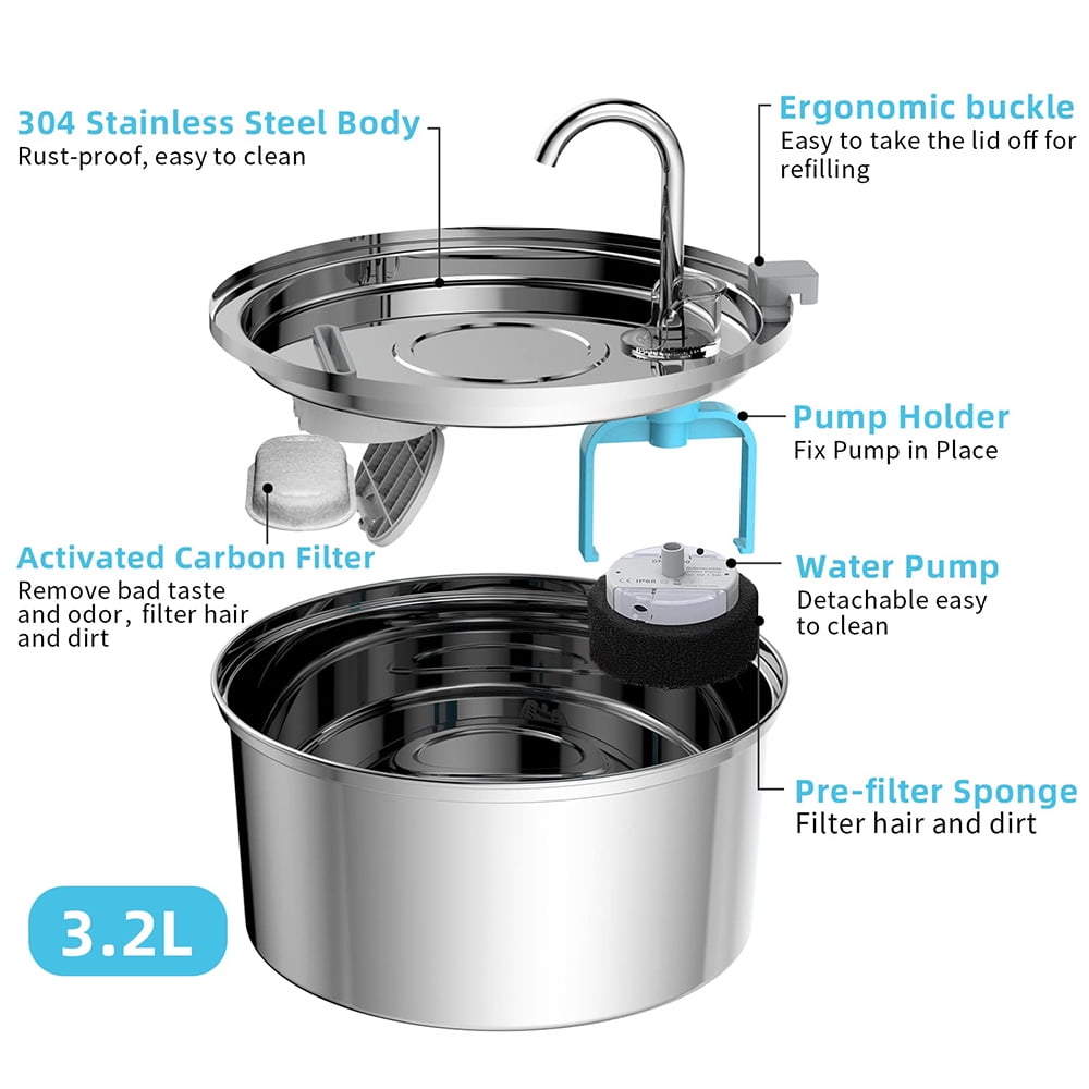 stainless steel pet feeder