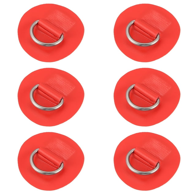 6uds 6cm D Anillo Parche Almohadilla PVC Inoxidable Acero para Surf Tabla rojo