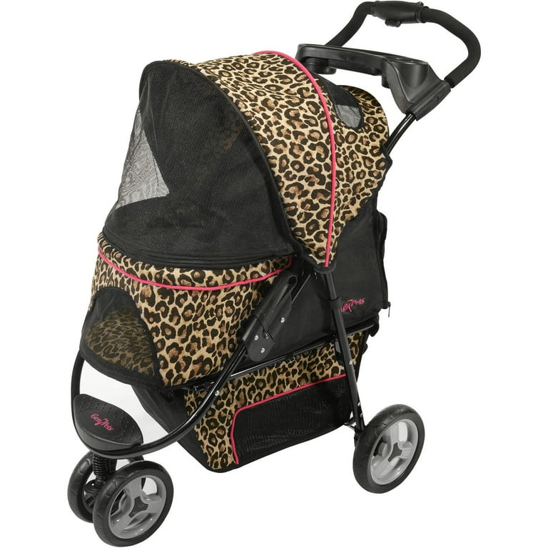 Leopard print dog stroller hotsell