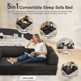 thumbnail image 2 of JARCLIC Boneless Convertible Sofa Bed,79" Folding Sofa Bed, Loveseat Sleeper Couch Daybed for Living Room, Bedroom, Apartment (Black), 2 of 8