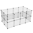 thumbnail image 3 of ZENY Two Tiers Dog Pet Playpen Small Animals Exercise Crate Metal Wire Fence, 3 of 7