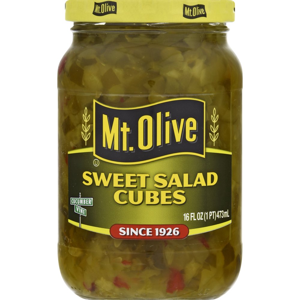 Mt. Olive Sweet Salad Cubes Pickles 16 fl. oz. Jar