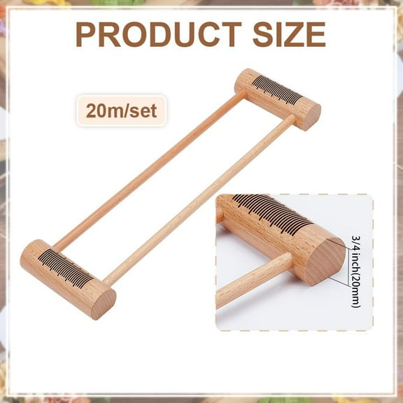 Wooden Weaving Tool Tan Wood Embroidery Floss Bobbin Rectangle Weaving Tool for Loom Weaving Supplies Tablet Weaving Loom Weaving Supplies