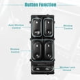thumbnail image 3 of Interruptor de ventanilla eléctrica principal Unique Bargains para Ford Explorer Sport Trac 2001 2002 2003 negro, 3 of 9