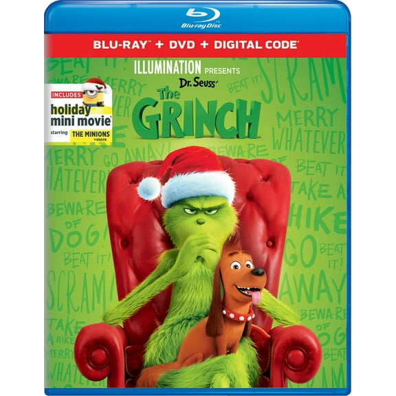 Illumination Presents: Dr. Seuss' The Grinch (DVD   Digital) [Blu-ray]