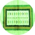thumbnail image 1 of Ahgly Company Indoor Round Abstract Green Contemporary Area Rugs, 6' Round, 1 of 1