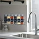 thumbnail image 4 of Estante de almacenamiento de acero inoxidable, organizador de estantes para cocina y baño con montaje en pared, diseño que ahorra espacio para apartamentos pequeños y organización del hogar., 4 of 7