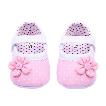 Utoimkio Toddler Girl Sandals Girls Flower Baby Shoes Soft Sole Toddler Leather Crib Shoes LP/12cm