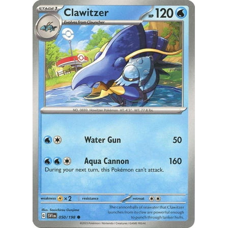 Pokemon Scarlet & Violet Base Set Common Clawitzer #50