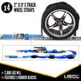thumbnail image 3 of US Cargo Control E Track Tie-Down Kit - 16 Piece Set with 5' E Track Rails, End Caps, Wheel Straps - Cargo Accessories for Trucks, Trailers, Vans & Utility Car Hauling, 3 of 5