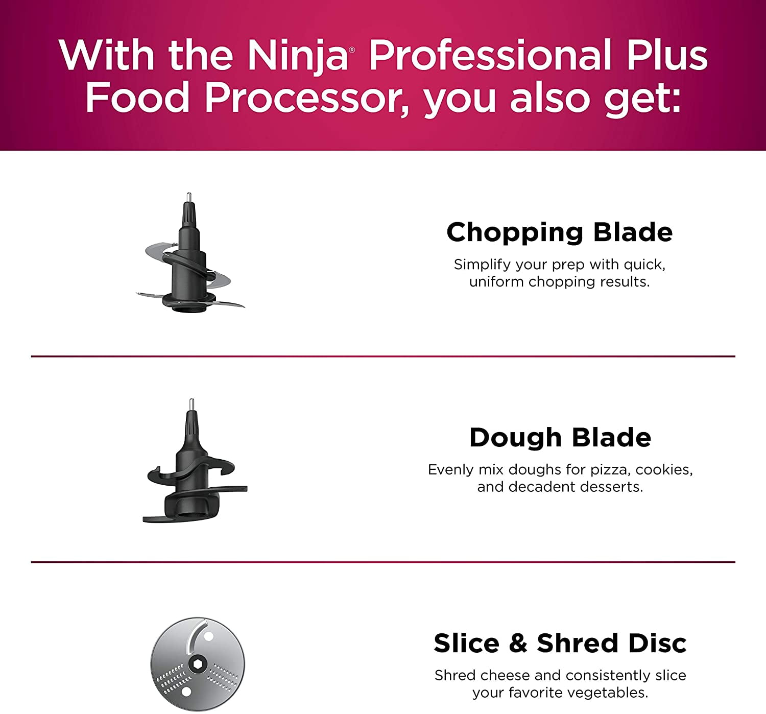 Restored Ninja BN601 Plus Food Processor 1000 Watts Autoiq, Chop Slice Shred, 9Cup Silver Stainless (Refurbished)