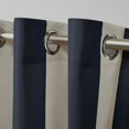 thumbnail image 3 of Exclusive Home Panneau de Rideau à Œillets Rayé pour Intérieur/extérieur 54 Pouces"x84 Pouces" Bleu Marine / Sable Ensemble de 2, 3 of 5