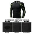 thumbnail image 3 of YUSHOW 3 Pack Mens Compression Shirts Long Sleeve Workout Cool Dry Performance Running Shirts Size XL, 3 of 7