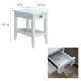thumbnail image 2 of Leick Home Laurent Chairside Table with Drawer and Display Shelf, White, 2 of 17