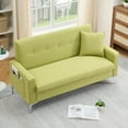 thumbnail image 5 of Aukfa Loveseat Sofa Couch with Storage Underneath, Small Couch for Bedroom, Living Room, Dorm, Green, 5 of 8