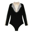 thumbnail image 5 of Alvivi Gymnastics Leotard For Women Rhinestone Ballet Dance Long Sleeve Bodysuit Acrobatics Uniform Black L, 5 of 7