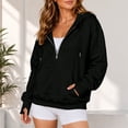 thumbnail image 5 of CFXNMZGR Women Hoodies Pullover Women's 2026 Spring Zip Up Y2K Hoodies Casual Long Sleeve Sweatshirts Fall Winter Track Jackets with Pockets (Black,3XL), 5 of 6