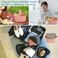 thumbnail image 7 of Lunch Box, Salad Bowl, Salad Bowls with 3 Compartments, Sealed Lid and Fork for Adult Healthy Lunch Boxes, Dishwasher Safe/ Microwave Safe, Blue, 7 of 7