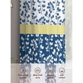 thumbnail image 6 of Blue Yellow Sheer Curtains 63 Inch Length 2 Panels Set, Botanical Floral Motifs Wildflower Striped Voile Window Treatment Rod Pocket Curtains Sheers Drapes for Bedroom/Living Room/Kitchen 52x"63"x2, 6 of 7