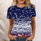 thumbnail image 1 of ICHUANYI Clearance Women's Summer Casual Crewneck Short Sleeve T-Shirts Flag Print Fit Basic Tops Tees Blouses(Navy, M) ICHUANYI WER2023081008778, 1 of 6