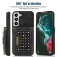 thumbnail image 4 of Tarise Galaxy S21 Wallet Case Cover for Women Men, Glitter PU Leather Crossbody/Shoulder Strap RFID Blocking Kickstand Magnetic Clasp Phone Case for Samsung Galaxy S21 5G 6.2 inch 2021, Black, 4 of 10