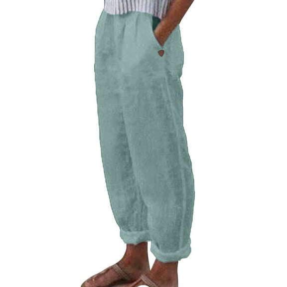 Hauaitttt Women High Waisted Wide Leg Pants Fashion Drawstring Elastic Trousers Comfy Straight Leg Long Pants with Pockets Womens Business Casual Pants Long Casual Pant Suits for Women plus Size 3