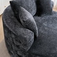 thumbnail image 2 of Round Accent Chair, 360 Swivel Chenille Barrel Chair, Fluffy Modern Sleeper for Living Room, Bedroom, Reading Room and Lounge, 2 of 7