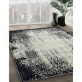 thumbnail image 3 of Ahgly Company Tapis Rond Industriel Moderne Gris Lavable en Machine, 4 Pieds Rond, 3 of 7