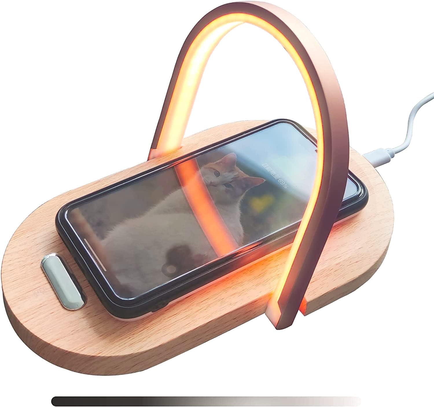 GIANTRIO LED Desk Lamp with Wireless Charger, 15w Wireless Charger Pad