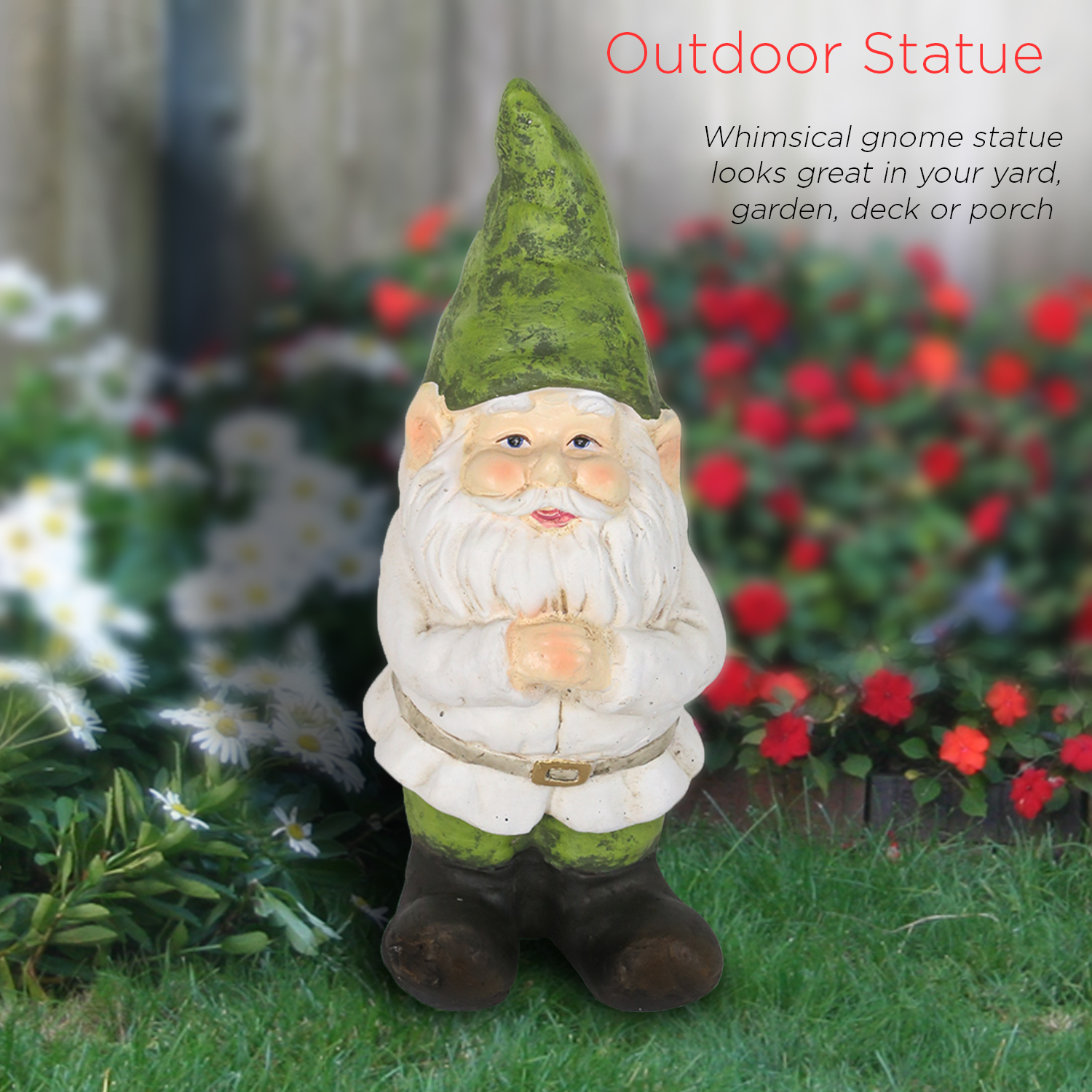 Gnome Folding Hands Looking Up Garden Statue - Walmart.com