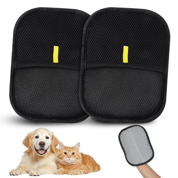 Pet Hair Removal Glove, Electrostatic Magic Brush for Dog & Cat Hair, Reusable Washable Grooming & Cleaning Glove for Furniture, Clothes, Car Seats