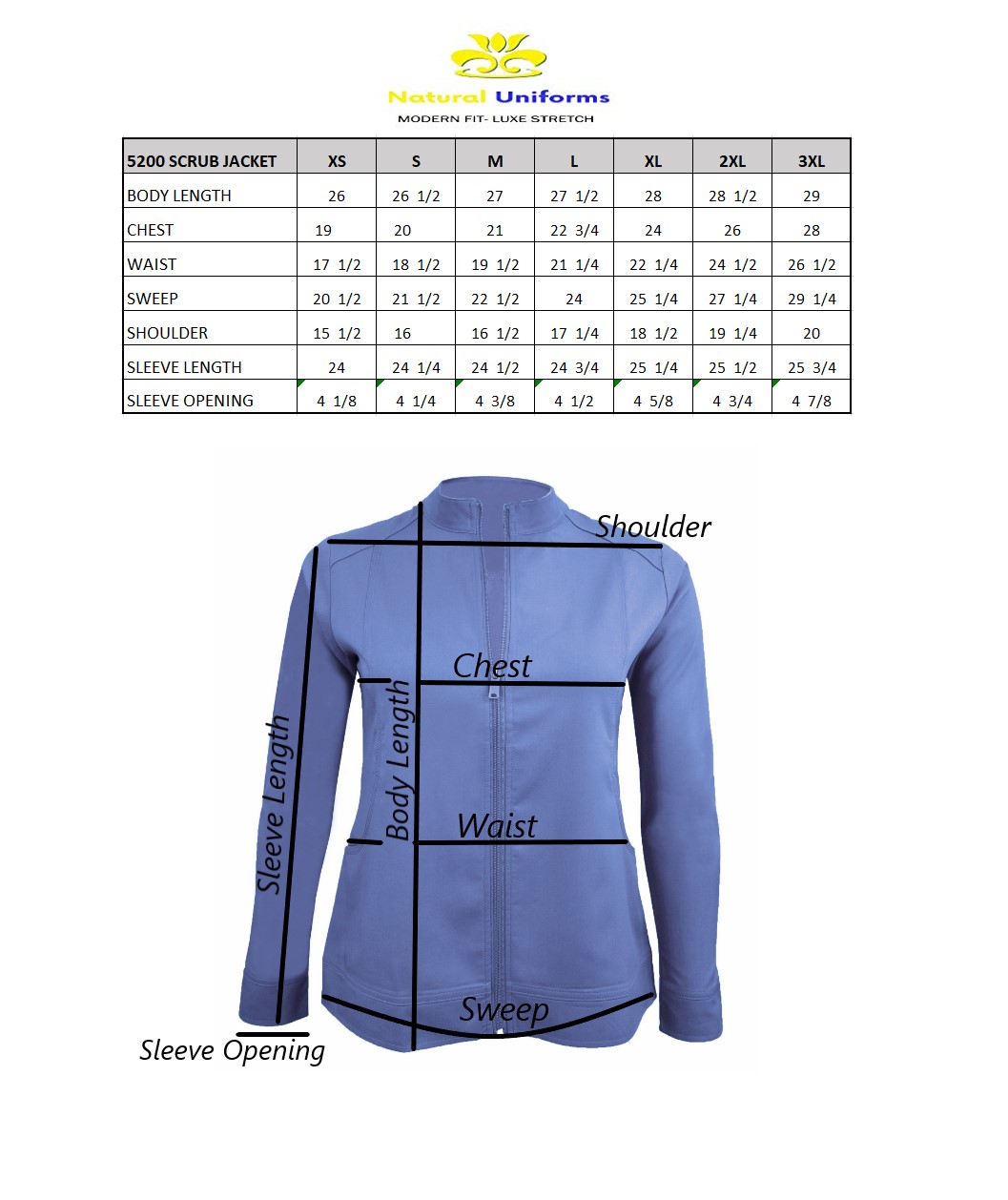 NATURAL UNIFORMS WOMENS SOFT STRETCH SCRUB JACKET AND WARM UP JACKET - image 3 of 3