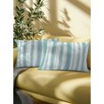 thumbnail image 5 of Outdoor Pillows Waterproof, Teal Blue Stripe Bedding Throw Pillows with Insert for Couch Sofa Bed, Modern Abstract Ombre Geometric Lines 12x20 Inch Pillowcases Decorative Patio Pillow Set of 1, 5 of 8