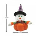 thumbnail image 2 of Catlerio Halloween Plush Toys, Pumpkin Stuffed Figurines Witch, Black Cat, Snowman for Halloween Decorations, 9 x 5 Inch, 2 of 4