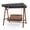 Teak color, variant on Zimtown Teak-Finished Fir Patio Swing Set, 2-Person Porch Swing with Canopy & Cushion for Outdoor Use