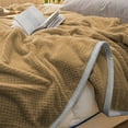 thumbnail image 5 of Kabnic Extra Large Fleece Throw Blanket | Super Soft, Warm & Lightweight | Waffle Textured Cozy Blanket for Couch, Sofa, and Bed, Khaki, 5 of 7